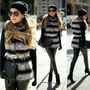Rachel Zoe Jackets & Coats - RACHEL ZOE FAUX FUR STRIPED VEST SZ M Rachel Zoe Jackets & Coats - RACHEL ZOE FAUX FUR STRIPED VEST SZ M